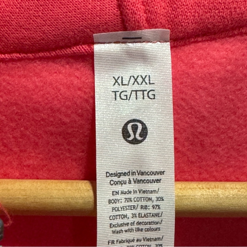 NWT Lululemon Scuba Oversized Full-Zip Hoodie in Glaze Pink Sz XL/XXL - Picture 6 of 13